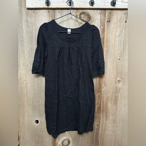 Old Navy 3/4 Sleeve Slub Mini Dress in Black Size Small Women’s